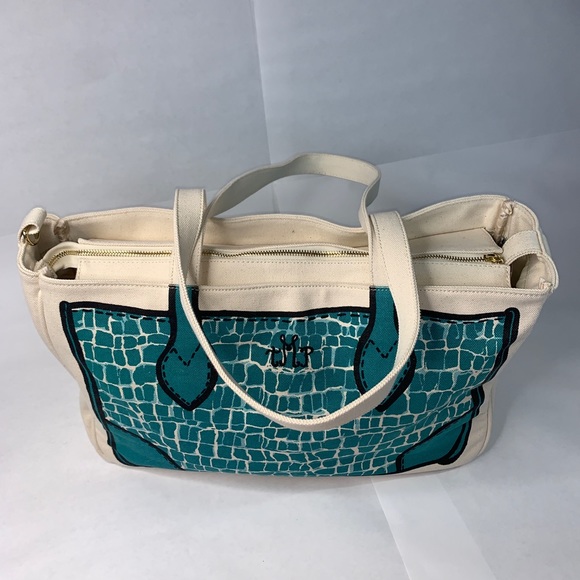 The Martin Project TMP Croco Print Canvas Tote - Picture 5 of 8